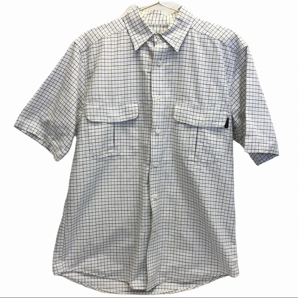 Woolrich plaid button down shirt with pockets M - Picture 1 of 5